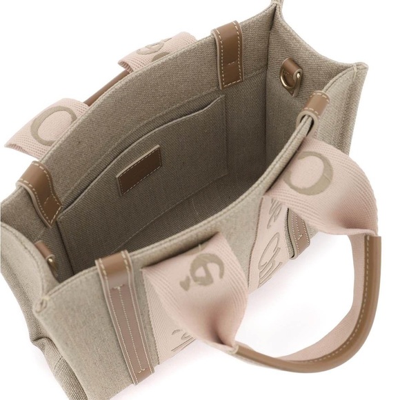 ‼️ONE LEFT! NWT CHLOE Woody Small Tote Bag - Picture 5 of 14